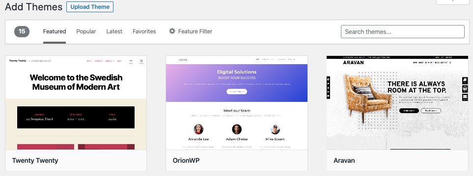Choosing a WordPress Theme