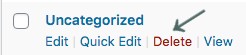 Delete Uncategorized from WordPress